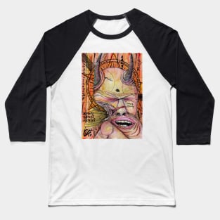 Abstract Coloured Devil Baseball T-Shirt